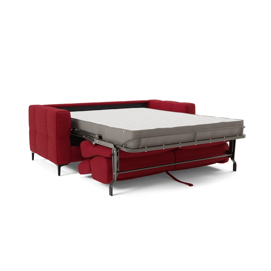 Gardenia Divano letto materasso alto 18 cm con poggiatesta reclinabili e rivestimento impermeabile T02 178 cm (mat. 120x197) rosso