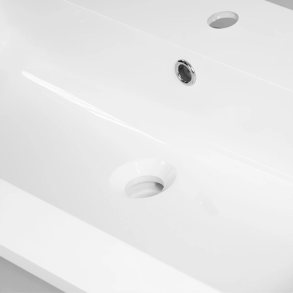 Lavabo ad incasso in mineral marmo 101x46 cm mobile composizione bagno *** confezione 1