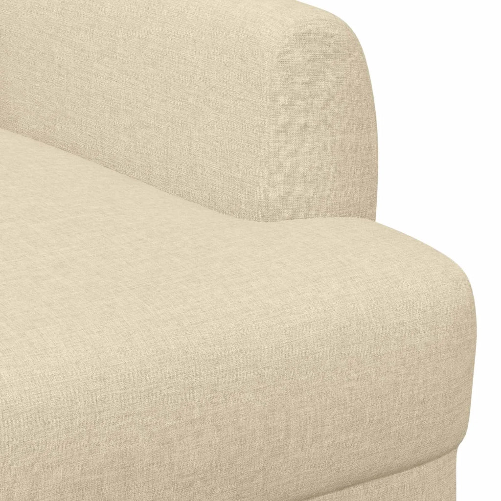 Loveseat con bottoni imbottiti Crema 116 x 67 x 80 cm Tessuto 42041782