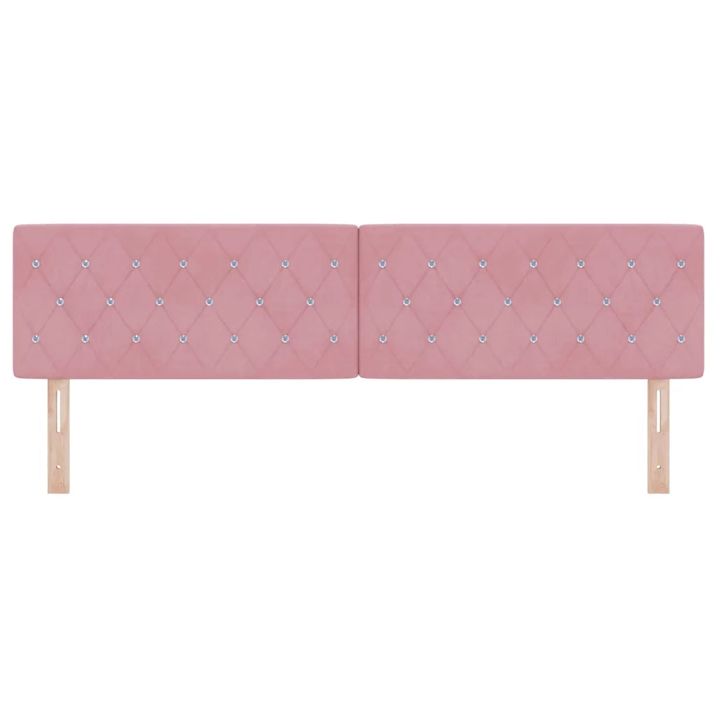 Testiera LED con strisce LED con testiera Rosa 180 cm Velluto 3338076