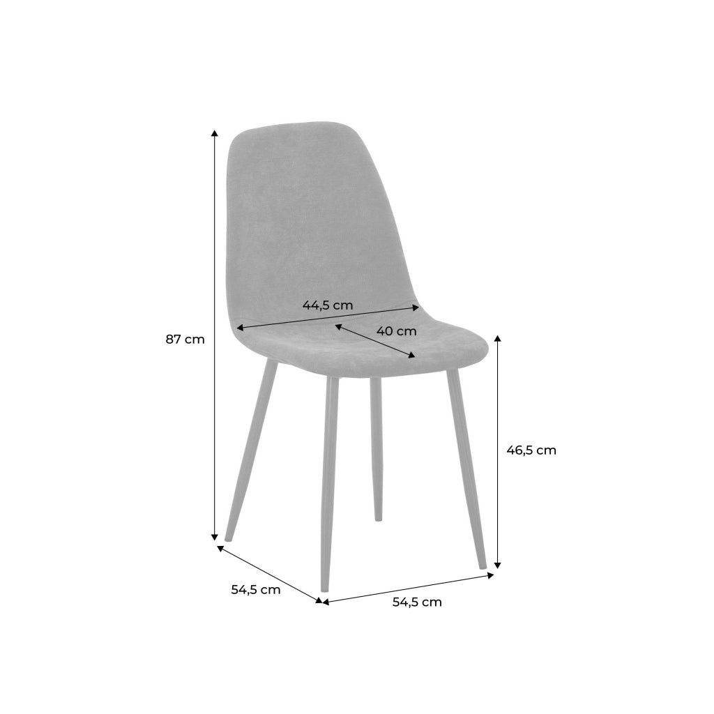 Set di 2 sedie decorazione in legno e tessuto, rosso