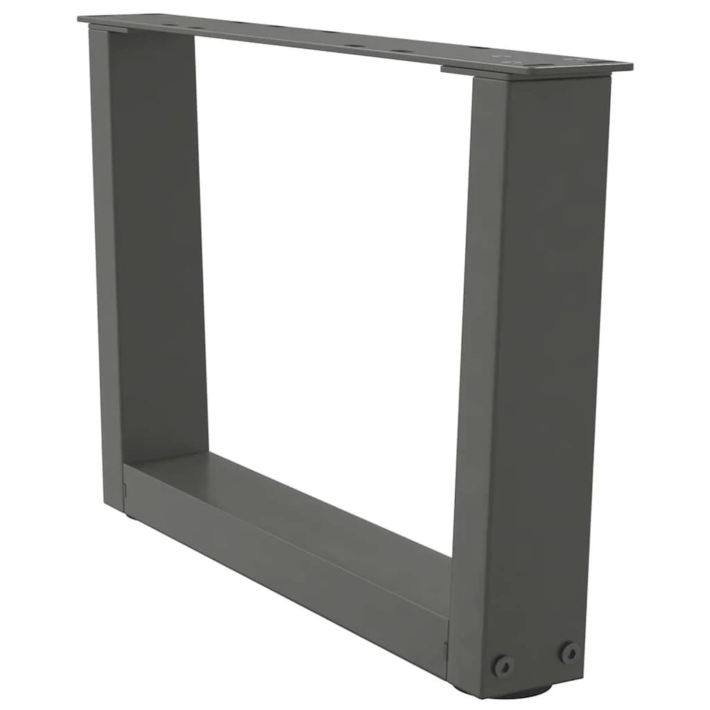 Set di 2 gambe regolabili per tavolino da caffè a forma di V 60 x 30 cm design moderno acciaio antracite 02_0056902