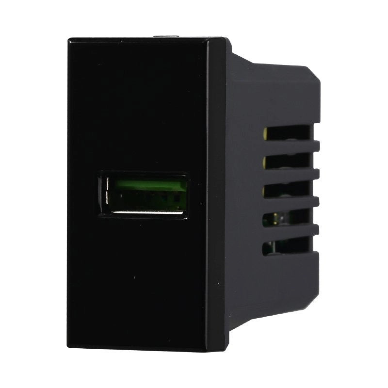 Modulo Presa Caricatore USB 5V 2,1A Colore Nero Compatibile Con Bticino Axolute