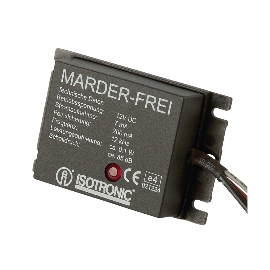 Repulsore a ultrasuoni per esterno per martore 85dB 12kHz 12V Nero Isotronic