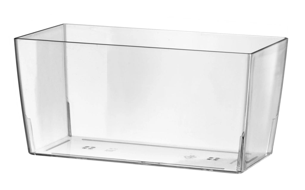 Vaso Rettangolare 30x14,5x15 cm in Plastica Coimbra 30 Trasparente