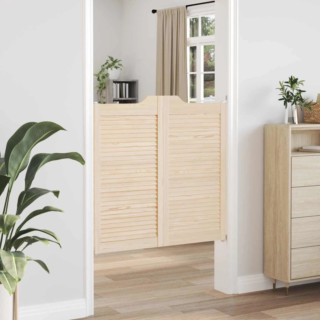 Porte Swing 2 pcs Naturale Legno Massello di Pino