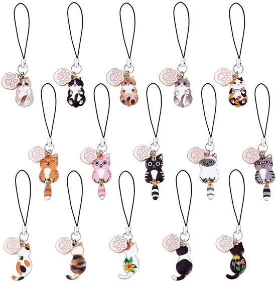 Catena di campanelli per telefono in 15 stili con design Kawaii