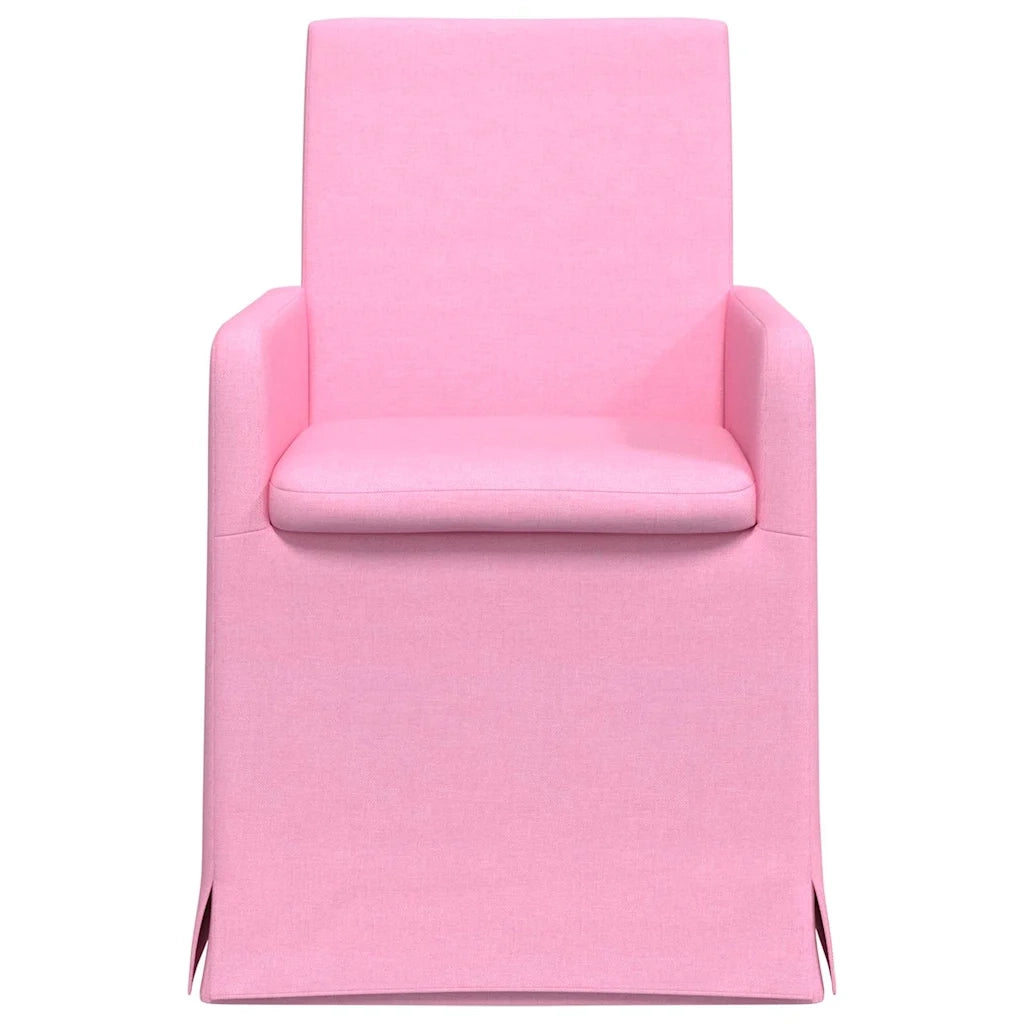 Sedie da pranzo 2 pcs Rosa 57 x 67 x 95 cm Tessuto 42017912