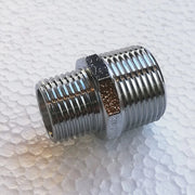 Niples nipplo da 3/4 x 1/2'' doppia vite ridotta mm in ottone cromato