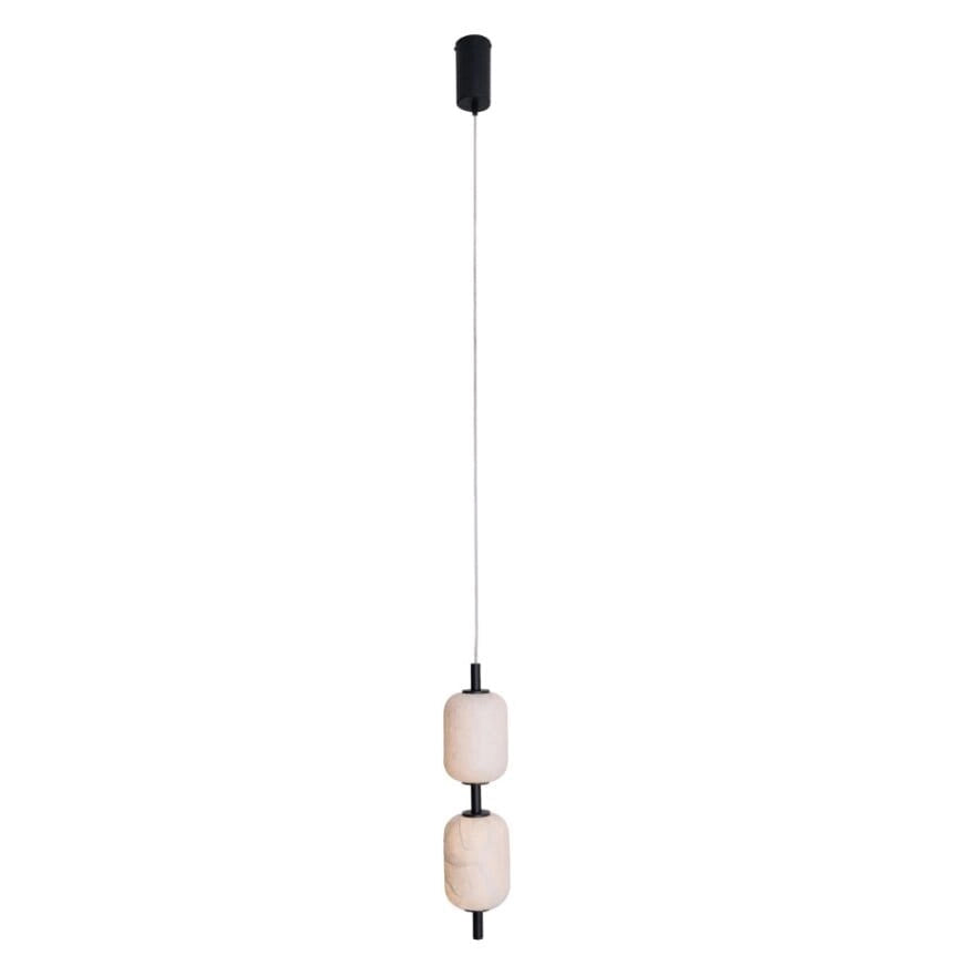 Sospensione Maxlight Elena nera 2 ovali bianchi LED 8W