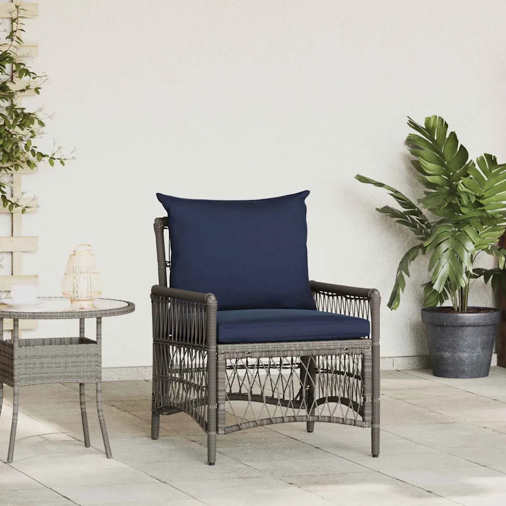 Sedia da Giardino Grigio polyrattan 42006224
