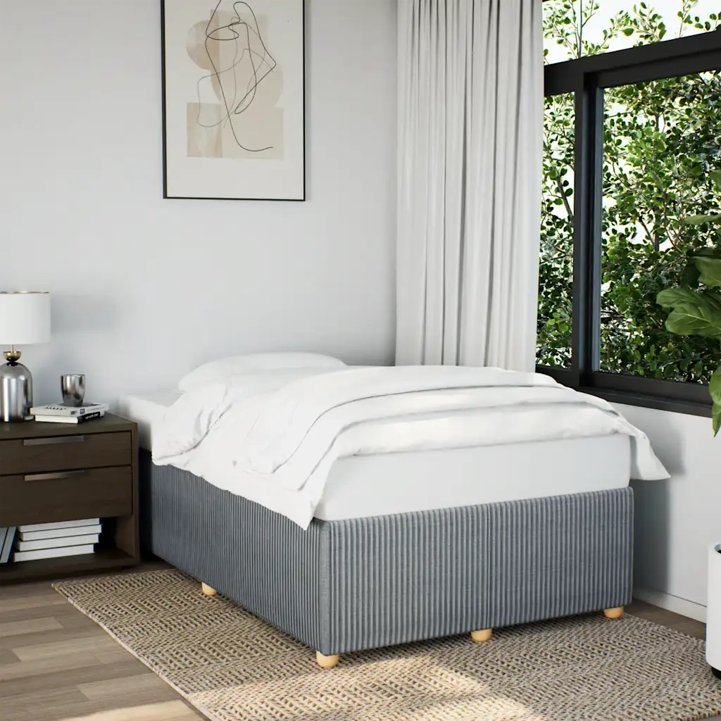 Giroletto senza Materasso Grigio Chiaro 120x190 cm in Tessuto 3284921