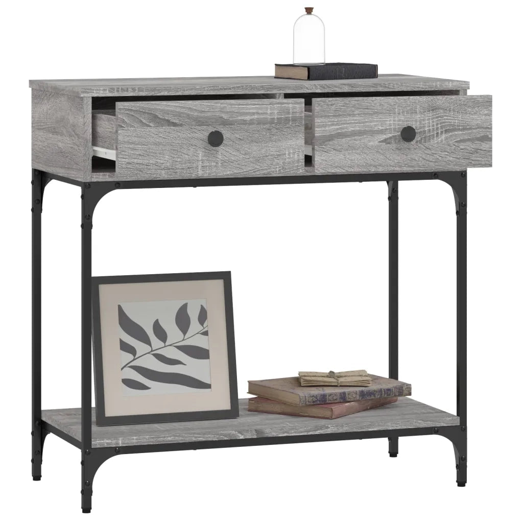 Tavolino Consolle | Tavolo d'Ingresso Grigio Sonoma 75x34,5x75cm Legno Multistrato