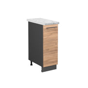 Armadio cucina dispensa alto Fame-Line Rovere dorato/Antracite 30 cm, PL Marmo Vicco