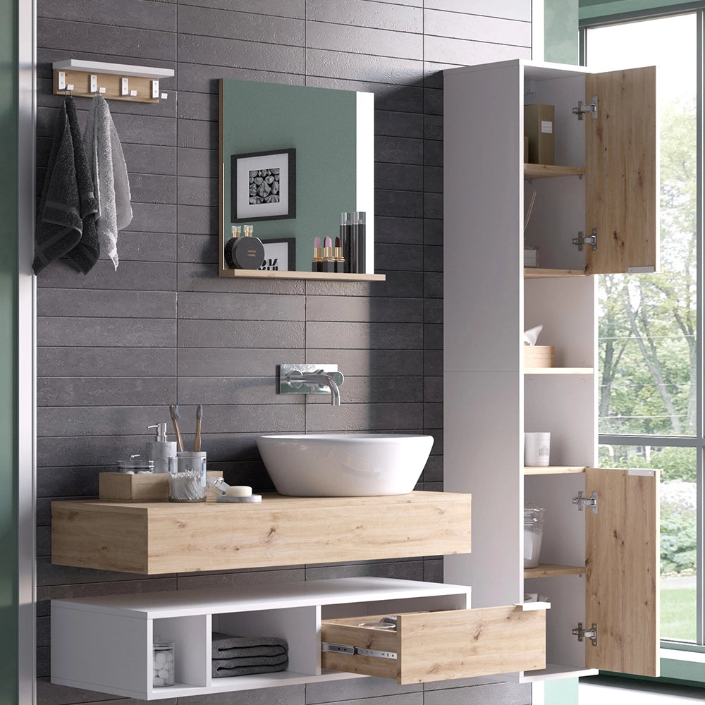 Vicco Set di mobili da bagno Bianco 5 parti