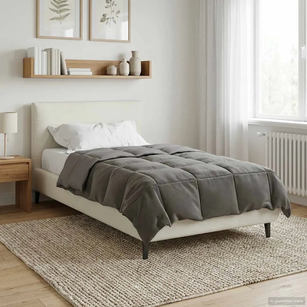 Duvet Estivo Trapuntato Grigio chiaro 155 x 200 cm Microfibra 42025919