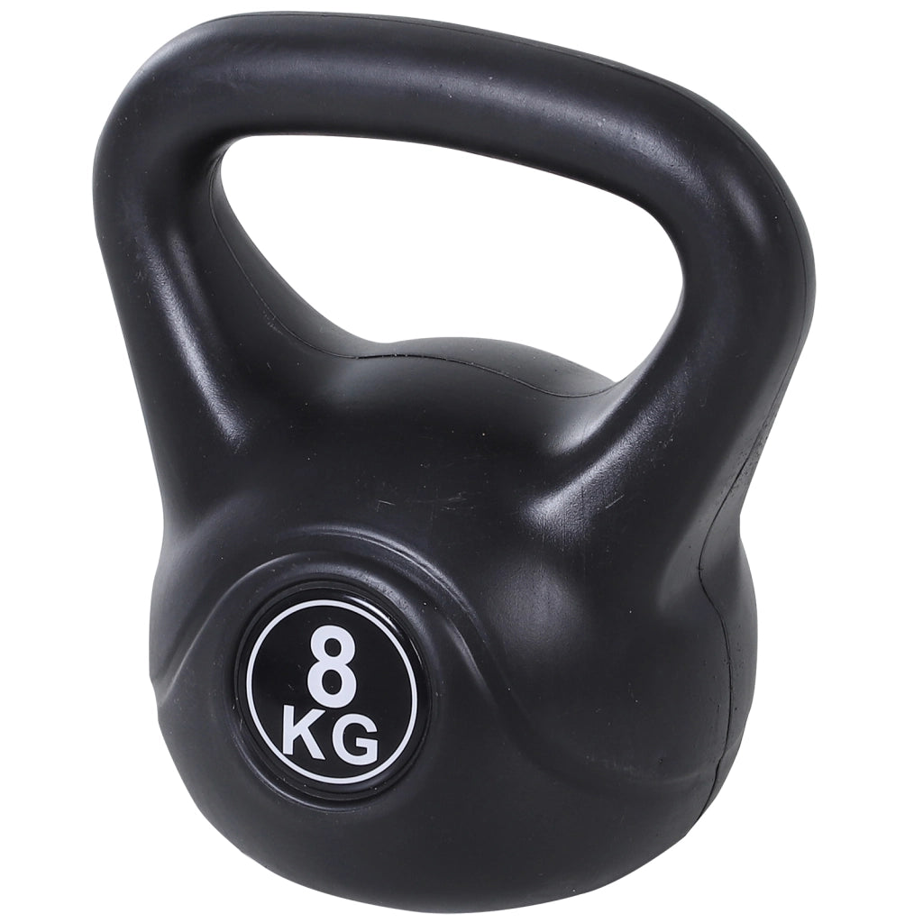 Kettlebell 8 kg ¨C Xylo ¨C Nero riempito di sabbia per principianti