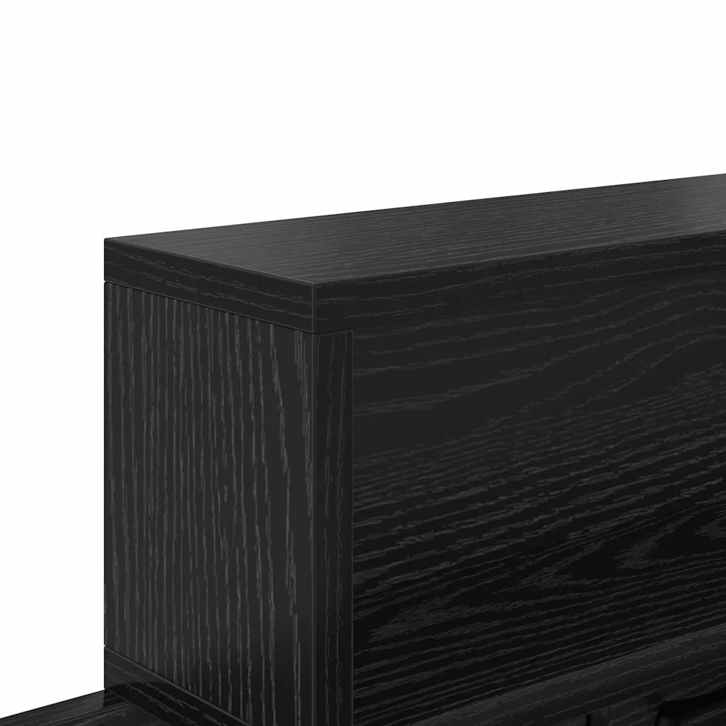 Appendiabiti a muro Rovere Nero 100 x 12 x 43,5 cm 874412