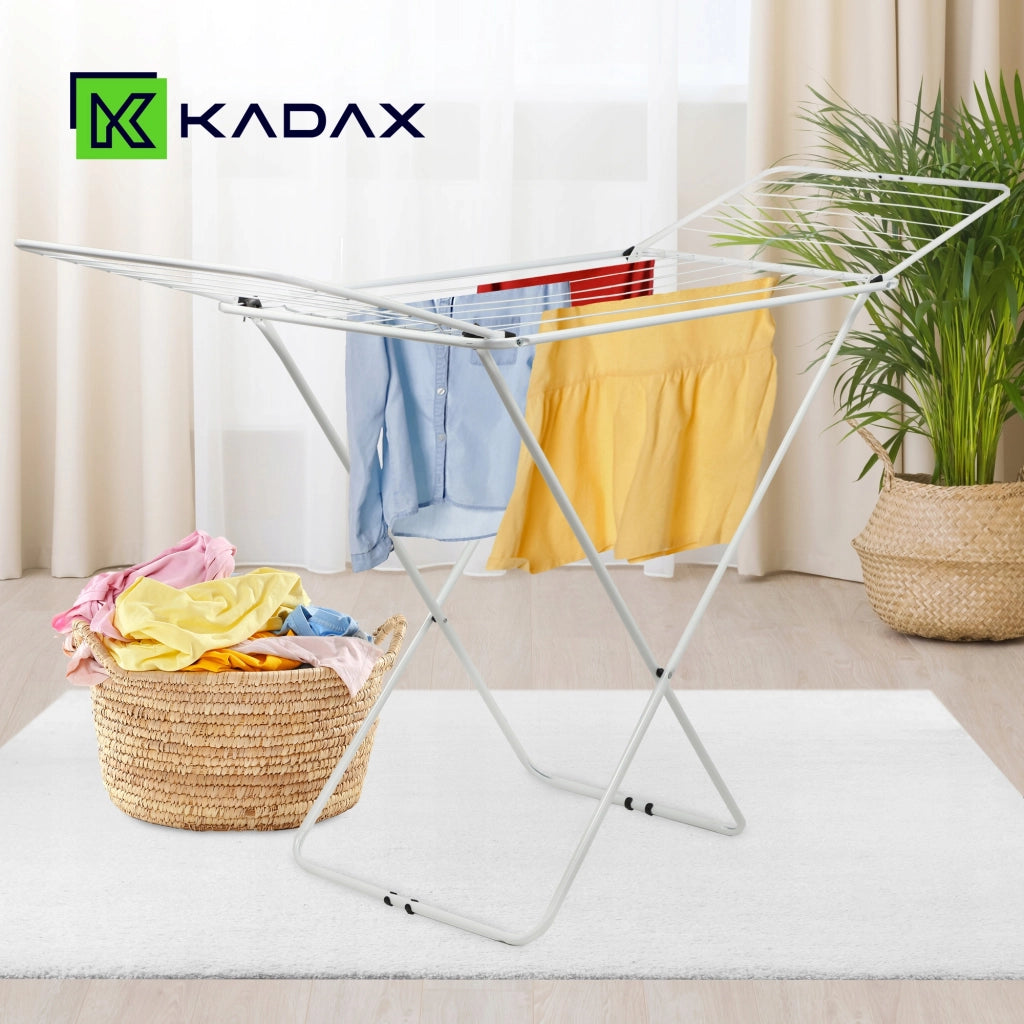 Stendibiancheria verticale KADAX, stabile, 182 cm, pieghevole, grande