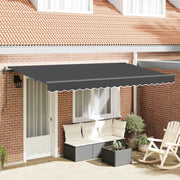 Tenda Retrattile Antracite 400 x 200 cm Tessuto 3329798