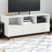 Mobile TV Bianco 100,5x39x43,5 cm in Acciaio 846697