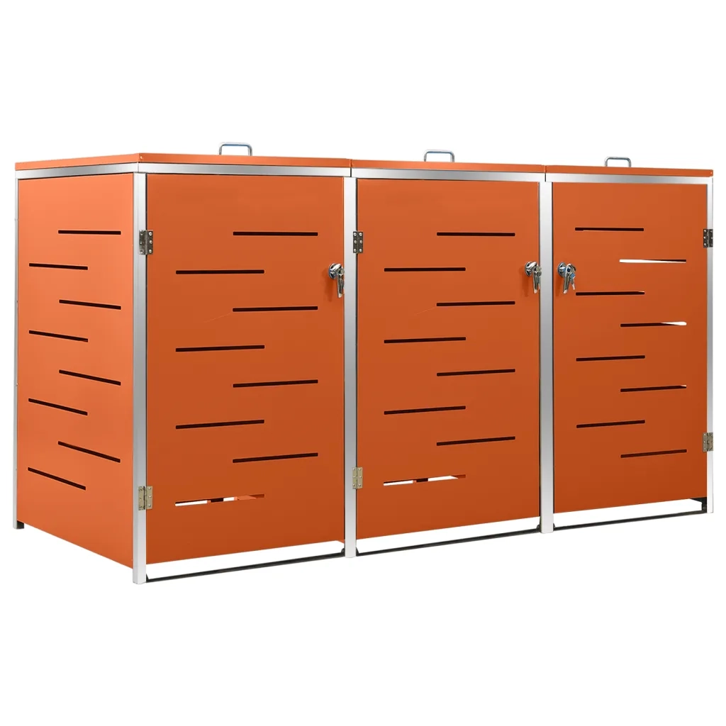 Copribidone per Spazzatura Singolo 69x77,5x115cm Acciaio Inox 149564