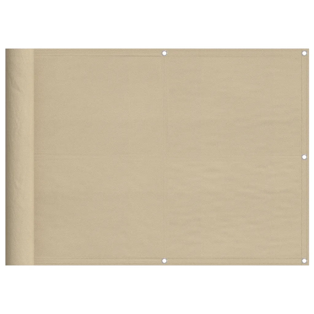 Paravento da Balcone-Pannello per balcone Beige 75x700 cm 100% Poliestere Oxford