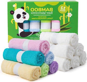12 Asciugamani per Bambino in Bambù - Asciugamani Naturali per Faccia per Adulti e Bambini - Leggeri, Spessi, Assorbenti, Ipoadrenergici - Asciugamani per il Corpo - Registrazione per la Casa Nuova, Regali per Nuovi Nati, Regali per la Doccia