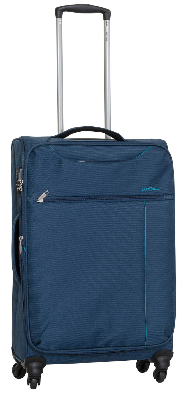 Trolley Valigia Media Morbida in Poliestere 4 Ruote TSA Ravizzoni Stella Blu