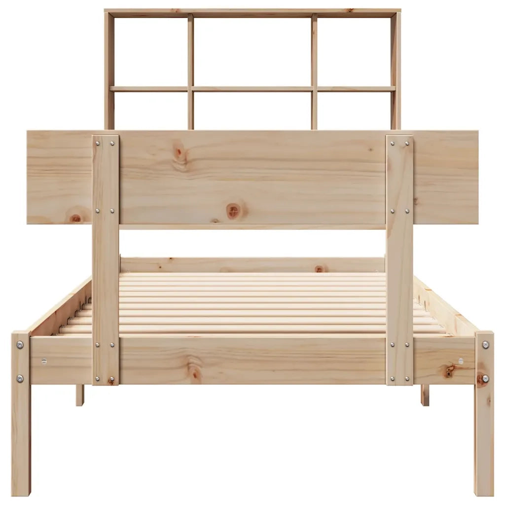 Letto Libreria senza Materasso 90x200 cm Legno Massello Pino 3321802