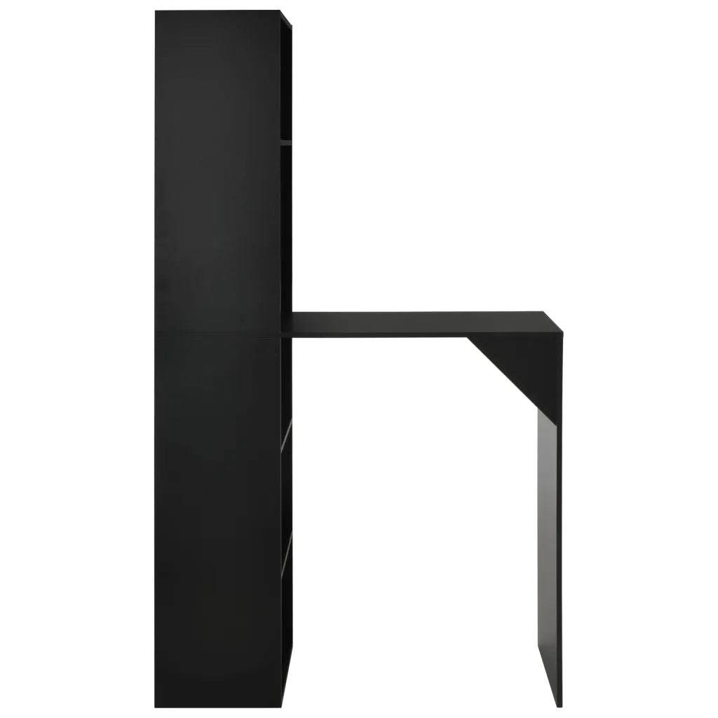 Tavolo da Bar con Mobiletto Nero 115x59x200 cm cod mxl 23531