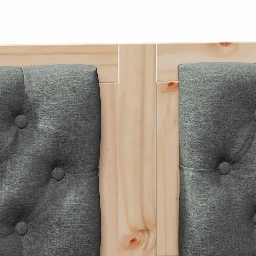 Testiera marrone e grigio scuro 180 cm Legno di pino massello 878995