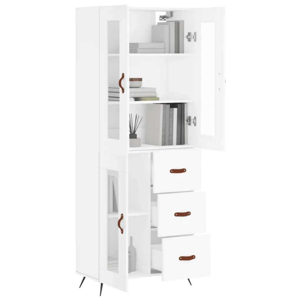 Credenza Bianca 69,5x34x180 cm in Legno Multistrato 3198569