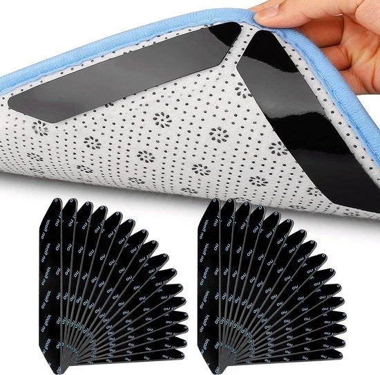 Matte antiscivolo per tappeti - 32 pezzi - lavabile e riciclabile - forte aderenza - sottopiede antiscivolo per pavimenti duri