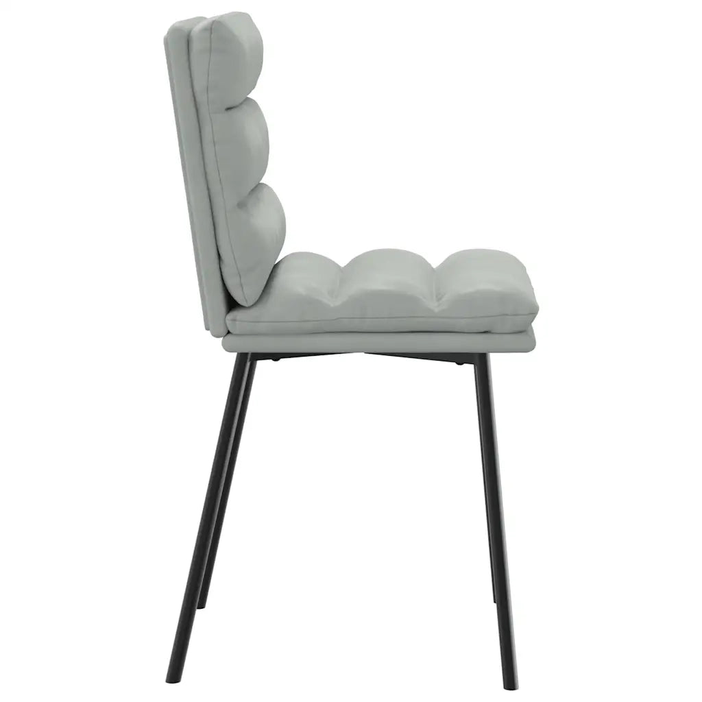 Sedie da Pranzo 6 pz Grigio Chiaro in Velluto 3315652