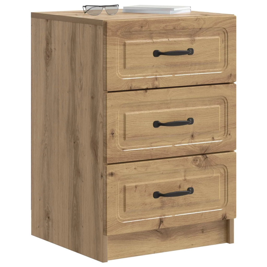 Comodino | Armadio da Notte | Mobiletto da notte Rovere Artigianale 43 x 41 x 63,5 cm