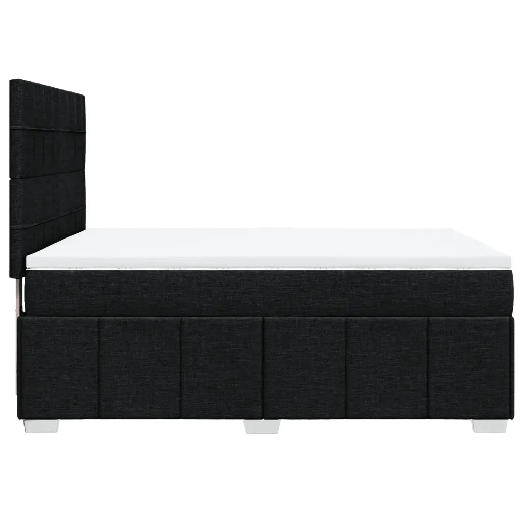 Giroletto a Molle con Materasso Nero 140x200 cm in Tessuto 3291693