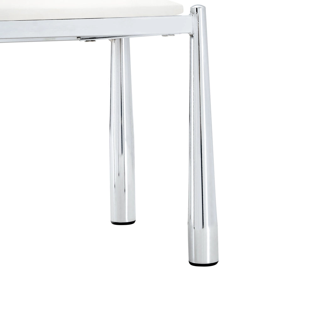 Set di 2 sedie da pranzo con schienale ergonomico in PU bianco