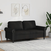 Divano a 2 Posti Nero 140 cm in Similpellecod mxl 83305