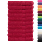Asciugamani Premium SOLUND 10 pz | Teli per bagno Rosso 100x200 cm 600 g/m2
