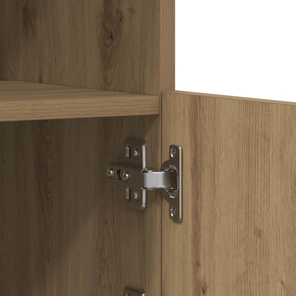Madia LED con strisce LED Rovere artigianale 60,5 x 37 x 67 cm 863043