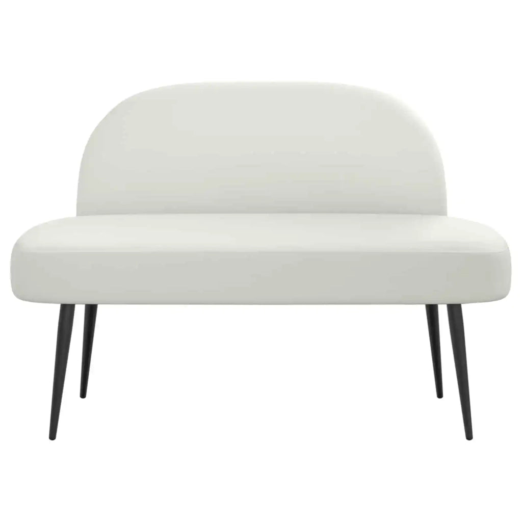 Panchina imbottita con schienale Bianco 110 x 60 x 76 cm 42040806