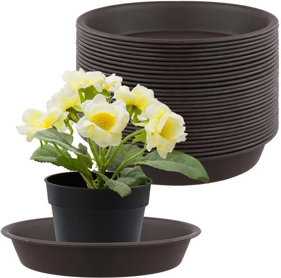 30 pezzi di contenitore per piante da 6 pollici, 15,7 cm di contenitore per gocce di piante rotondo per indoor outdoor