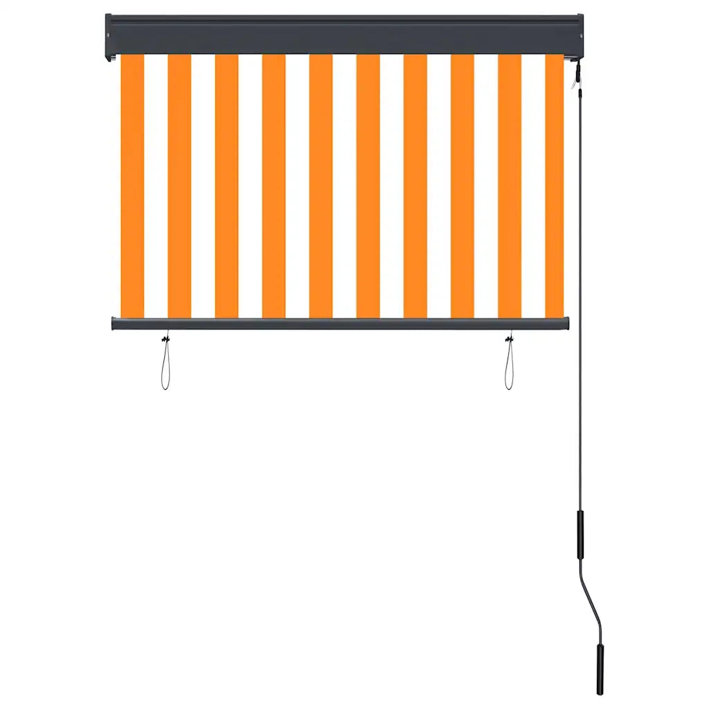 Tenda a Rullo per Esterni 100x250 cm Bianca e Arancione 145957
