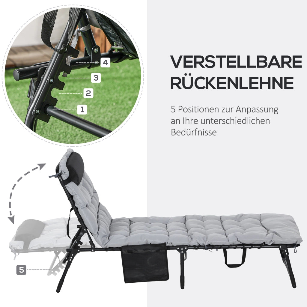 Letto a scomparsa ¨C zephmum ¨C grigio chiaro, metallo, 58x189x32.5 cm