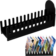 Biblioteca Acrilica per Ufficio con 12 Cassetti per Documenti, Organizzatore di Carte, Classificatore per Ufficio, Scuola, Nero, 1 Pezzo