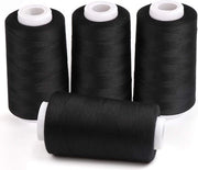Nastro di tessuto a nastro a 4 punte in poliestere - 3000 yard - nero - per cucire e per patchwork