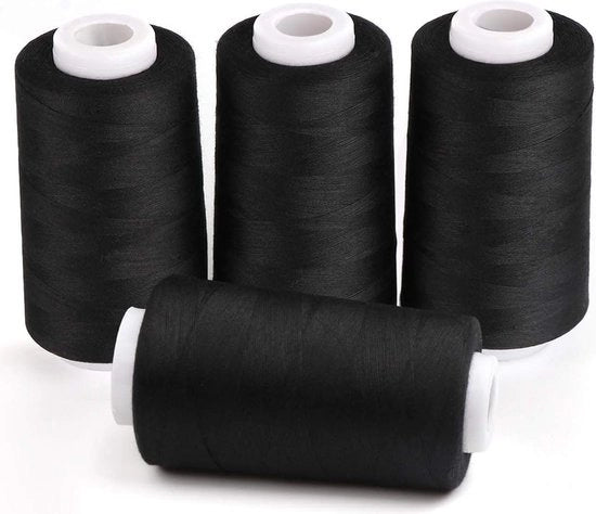 Nastro di tessuto a nastro a 4 punte in poliestere - 3000 yard - nero - per cucire e per patchwork