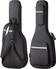 Borsa per chitarra elettrica con strisce riflettenti - 12 mm - strisce riflettenti - nero