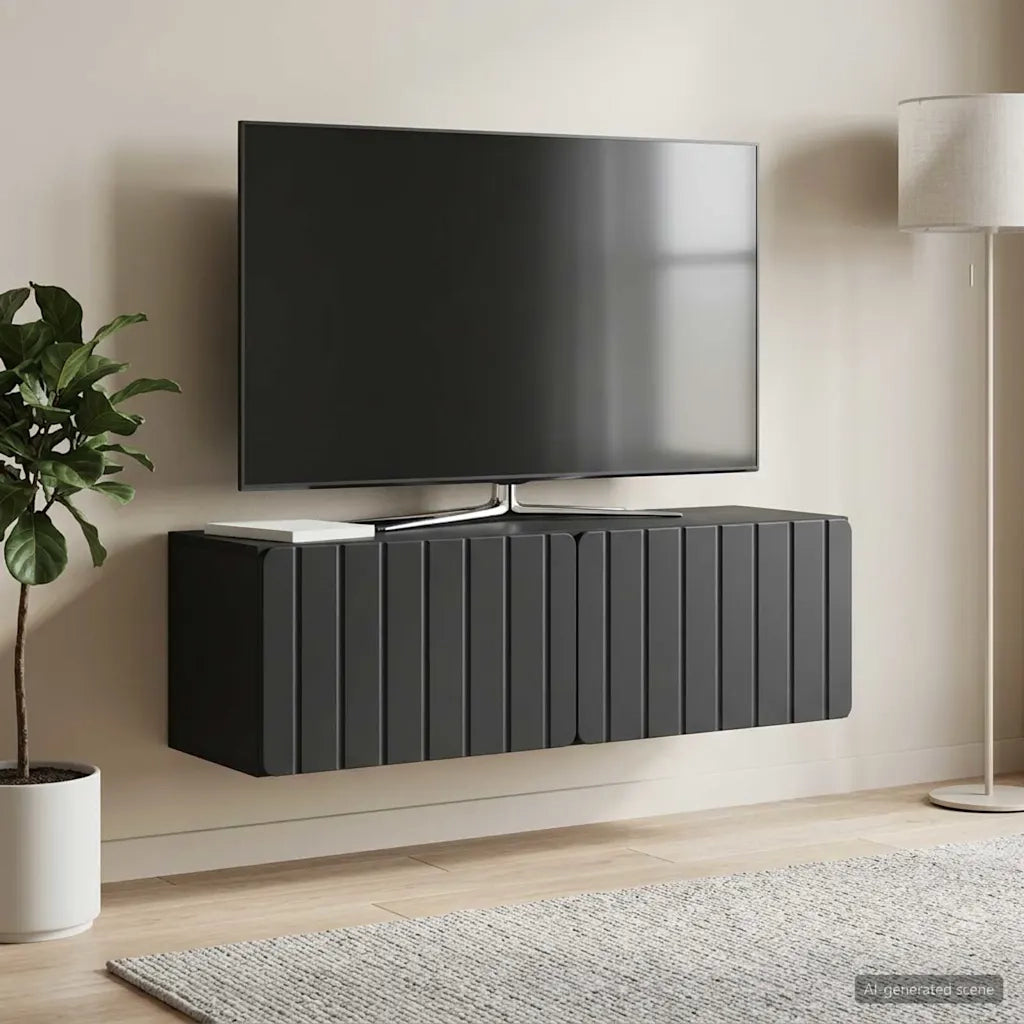 Mobile Porta TV da Muro 98 x 31 x 30 cm Nero 898386